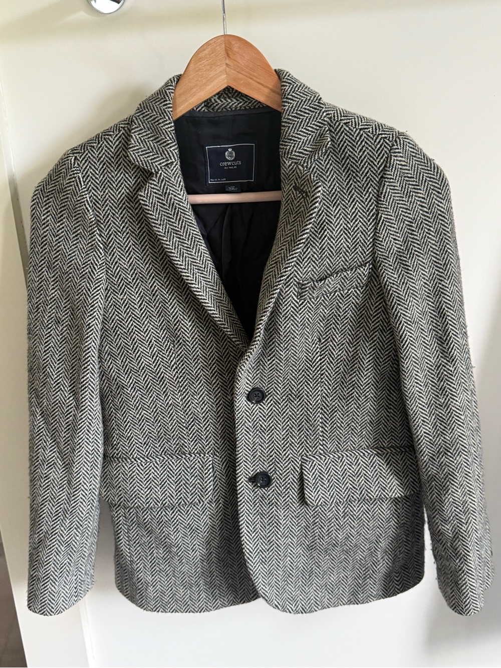 Crewcuts by J.Crew Boys Wool Herringbone Blazer Sport Coat Size 10